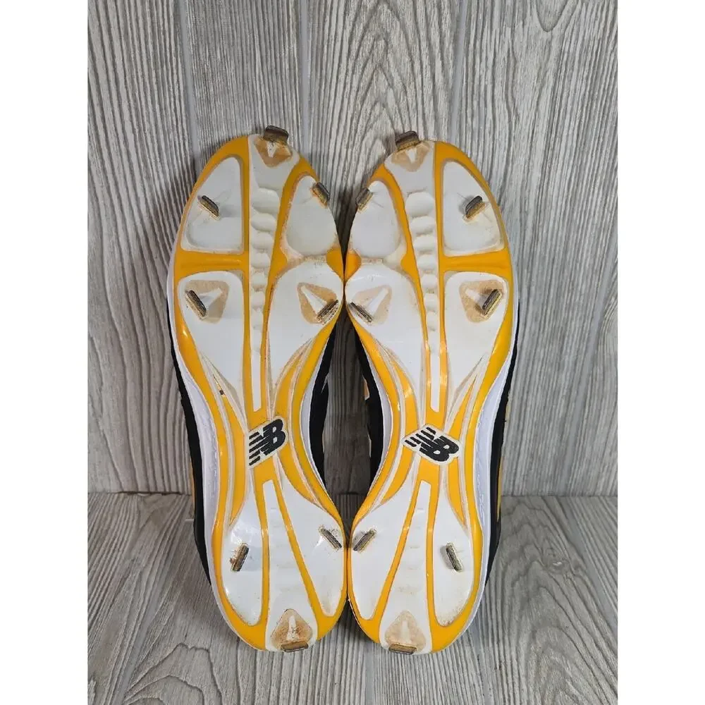 New Balance L4040BY3 Black and Yellow Baseball Cleats Mens Size 16